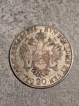Stříbrný 20 krejcar 1835 b František II (I)