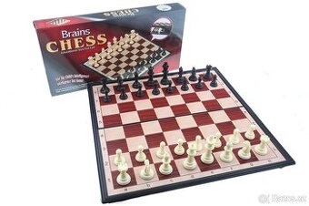 Magnetická plastová šachová sada 39x39 cm – skládací s figur