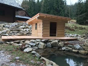 Tradiční roubená finská sauna