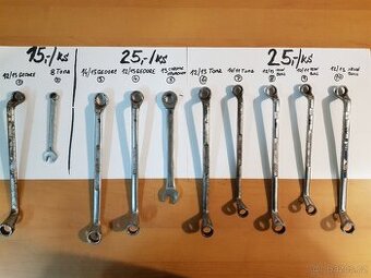 Klíče očkové, ploché,  stranové