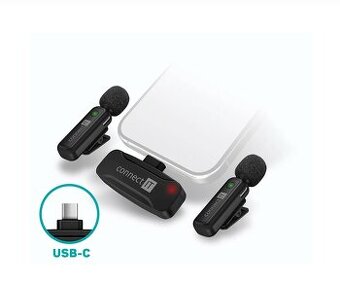 CONNECT IT Wireless Lavalier mikrofon USB-C (2 ks + receiver