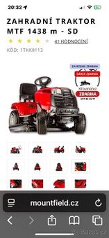 ZAHRADNÍ TRAKTOR MTF 1438 M- SD