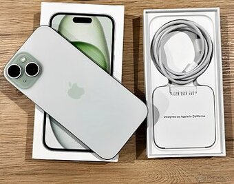 iPhone 15 Zelená BATERIE 100% TOP