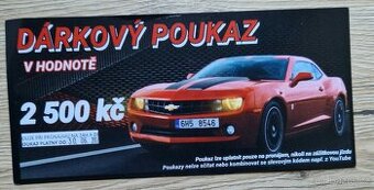 Dárkový poukaz na pronájem sporťáku