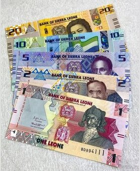 Set všech bankovek Sierra Leone, 2022, UNC