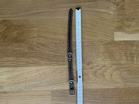 collar small, dark brown leather 25 cm