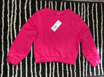 Růžovà mikina -128/134