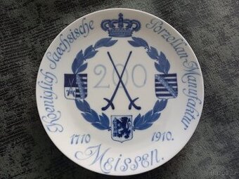 originální výroční míšeňské talíře 3ks