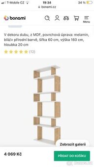 Knihovna, kalax, dělici stěna bonami