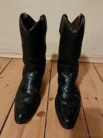 Westernove boty cerne - vel. 36 - s peknym vzorem