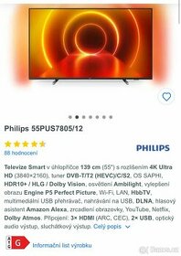 Televize Philips 55PUS7805/12 - kupovaná únor 2021 - 1