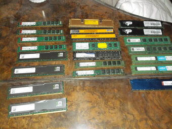 1-8 GB Paměti 1333-1600 MHz DDR3 DDR2 DDR do PC i notebooku