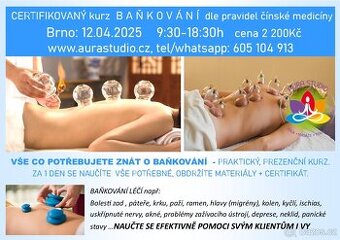 Kurz BAŇKOVÁNÍ dle TČM - 12.4.2025 Brno