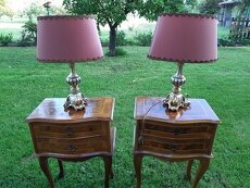 2 ks lampiček,krásné vyřezávané-patina,výška 50 cm,orginál. - 1