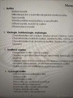 Maturitní otázky BIOLOGIE