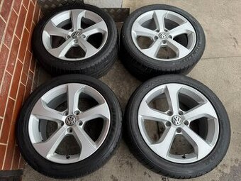 Alu 17" 5x112, VW typ " BROOKLIN " letní pneu 60%