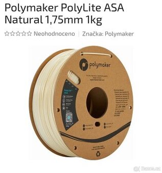 Polymaker PolyLite ASA Natural 1,75mm 1kg