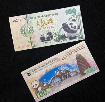 sběratelská bankovka, pamětní - Panda 2025
