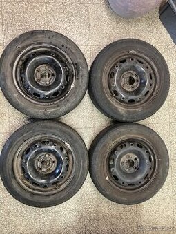 Letní kola 5x100 R14,Fabia Originál Škoda,pneu 70%