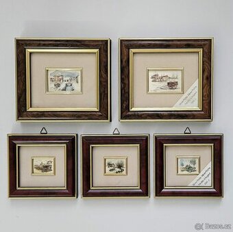 STAROŽITNÉ OBRÁZKY - STŘÍBRO - RUČNÍ MALBA