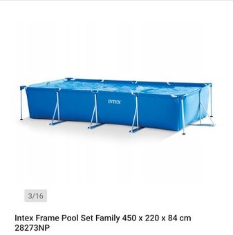 Bazén Intex s konstrukcí 4.5x2.2x0.8m