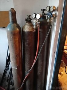 plynové svařovací láhve+ příslušenství hořáky a hadice - 1