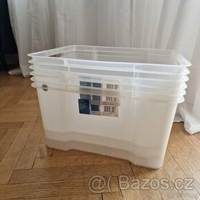 Plastové krabice Tesco 30 l 4 ks - 1