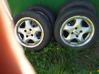 4 kola 185/55R14, s aludisky, letní pneu