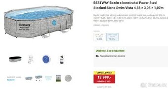 Prodávám nový bazén s filtrací, nerozbalený