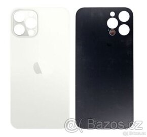 iPhone 12 Pro - Sklo zadního housingu bílé - BIG HOLE