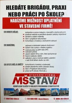 HLEDÁTE BRIGÁDU, PRAXI NEBO PRÁCI PO ŠKOLE?