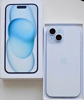 iPhone 15 Blue BATERIE 100% TOP