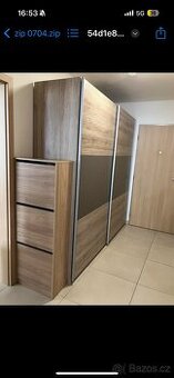 Šatní skříň ARSALA - dub sonoma 220cm