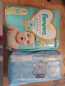 Plenky vel. 1, 113 ks (Pampers a MonPeri)
