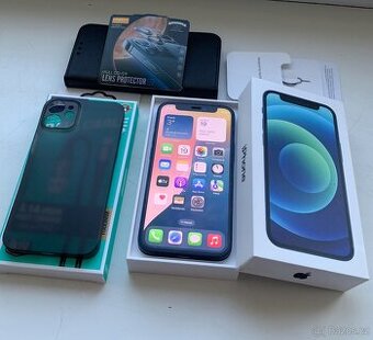 JAK NOVÝ - Apple Iphone 12 MINI 64GB BLUE -- KRÁSNÝ STAV --