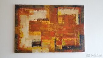 Prodej autorského abstraktního obrazu: Zemité tóny