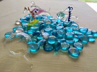 Skleněné ryby do akvária (ryba, mořský koník, delfín)