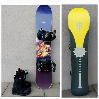 Snowboard MYSTIC, 133 cm + boty BURTON