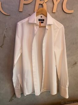 Bíla košile manžetová