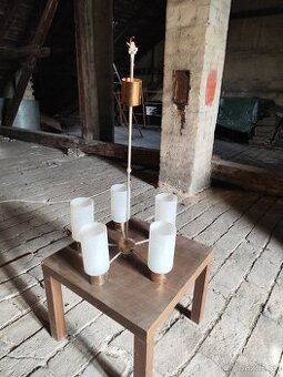 Velký pětiramenný retro lustr