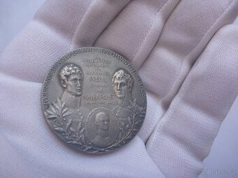 Rakousko Uhersko FJI. medaile stříbro Napoleonika bitva