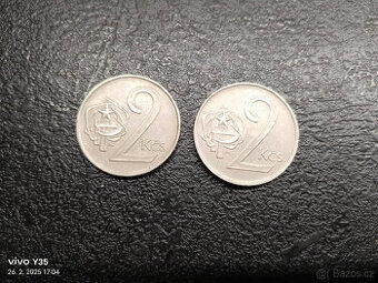 2 kčs 1983 obě varianty
