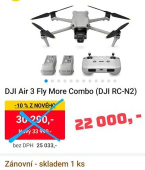 Zánovní Dji AIR 3 fly more