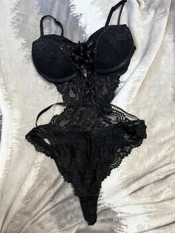 Sexy damske body 80b černé krajka