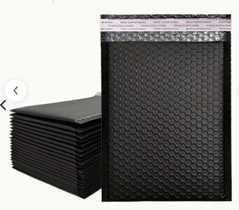 Černá bublinková obálka 50 ks – 10×17 cm ✨