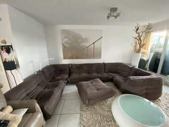 ligne roset sedací souprava TOGO, 6dílná alcantarová výšivka