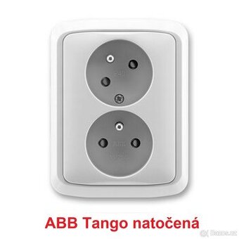 NOVÉ ABB Tango dvojzásuvka natočená