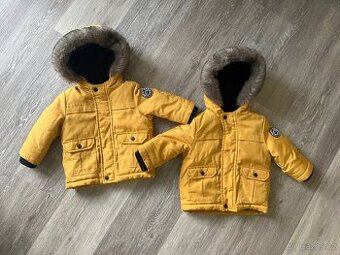 Dětské zimní bundy pro dvojčata vel. 68 3-6M