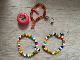 Dětské šperky - 3x náramek, prstýnek, jojo Troll