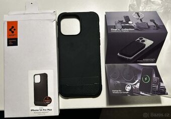 iPhone 14 pro MAX Pouzdro Spigen Rugged Armor MagFit